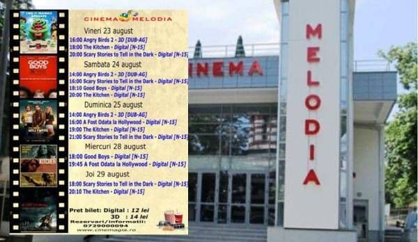 Vezi ce filme vor rula la Cinema „MELODIA” Dorohoi, în săptămâna 23 – 29 august – FOTO