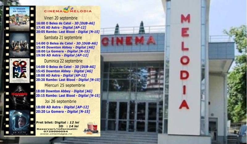 Vezi ce filme vor rula la Cinema „MELODIA” Dorohoi, în săptămâna 20 – 26 septembrie – FOTO