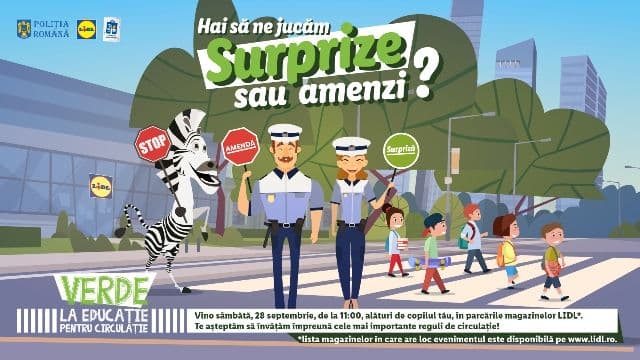 Lidl și Poliția Română dau „Verde la educație pentru circulație”, a șaptea ediție a evenimentului național pentru siguranța în trafic a copiilor