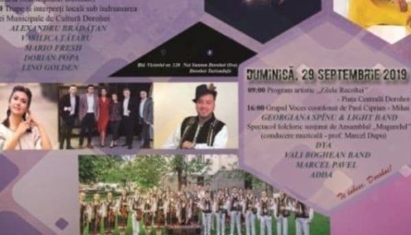 Zilele Municipiului Dorohoi 2019: Vezi programul de duminică 29 septembrie!