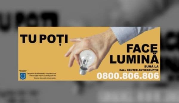 Campanie națională de informare și conștientizare anticorupție „Tu poţi face lumină”