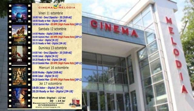 Vezi ce filme vor rula la Cinema „MELODIA” Dorohoi, în săptămâna 11 – 17 octombrie – FOTO