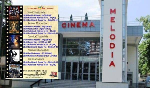 Vezi ce filme vor rula la Cinema „MELODIA” Dorohoi, în săptămâna 25 – 31 octombrie – FOTO