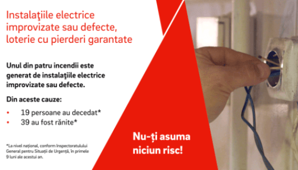 Instalaţiile electrice improvizate sau defecte, loterie cu pierderi garantate!