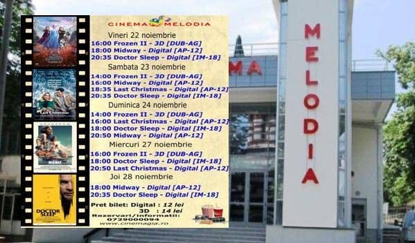 Vezi ce filme vor rula la Cinema „MELODIA” Dorohoi, în săptămâna 22 - 28 noiembrie – FOTO