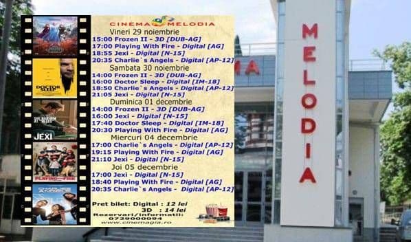 Vezi ce filme vor rula la Cinema „MELODIA” Dorohoi, în săptămâna 29 noiembrie – 5 decembrie – FOTO