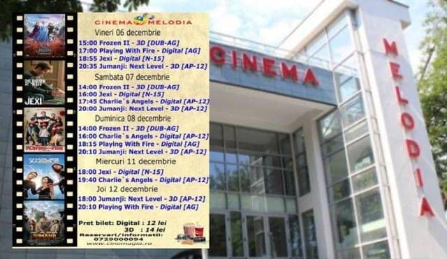 Vezi ce filme vor rula la Cinema „MELODIA” Dorohoi, în săptămâna 29 noiembrie – 5 decembrie – FOTO
