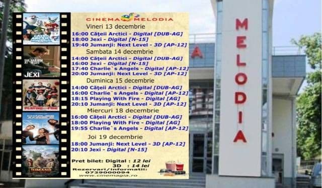 Vezi ce filme vor rula la Cinema „MELODIA” Dorohoi, în săptămâna 13 – 19 decembrie – FOTO