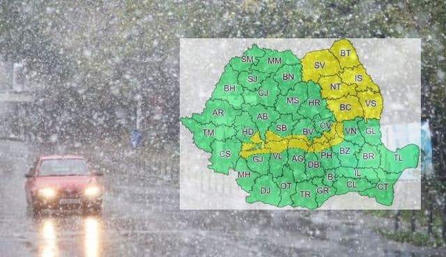 Meteorologii au emis o atenționare COD GALBEN de vânt și ninsoare