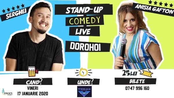 Hai să râdem și să ne distrăm împreună! Te aşteptăm la un Show Nou Nouț de STAND UP COMEDY