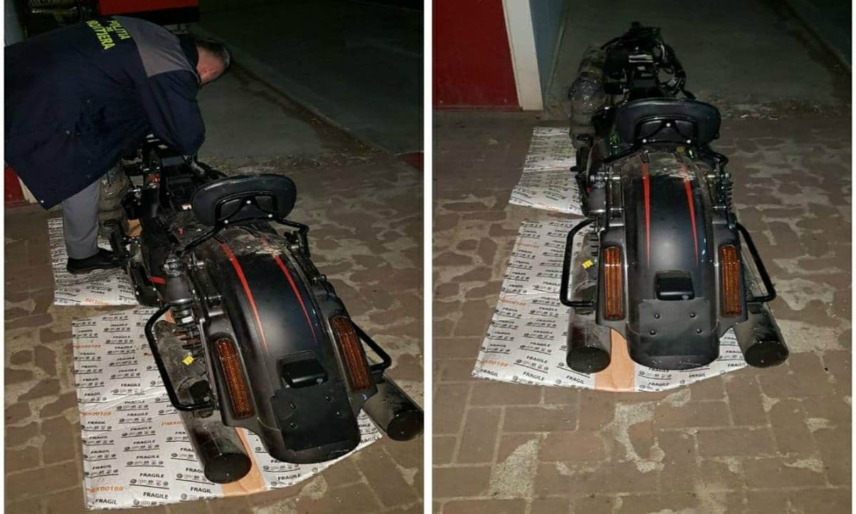 Motocicletă Harley furată din Italia, depistată la PTF Stânca - FOTO