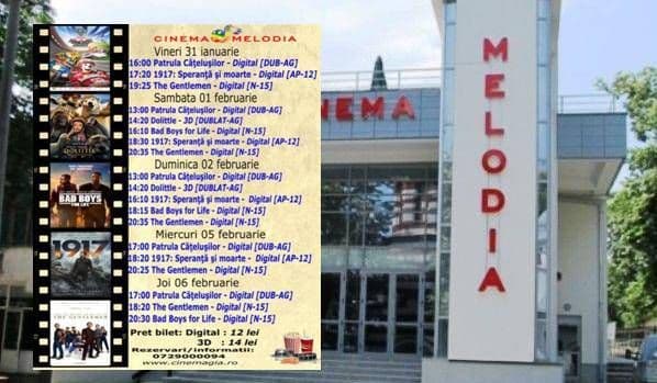Vezi ce filme vor rula la Cinema „MELODIA” Dorohoi, în săptămâna 31 ianuarie – 6 februarie – FOTO
