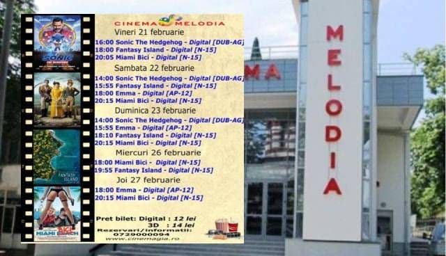 Vezi ce filme vor rula la Cinema „MELODIA” Dorohoi, în săptămâna 21 - 27 februarie – FOTO