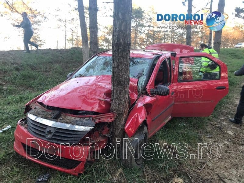 Accident violent la intrarea în Dorohoi! Șofer rămas încarcerat și transportat la spital - FOTO