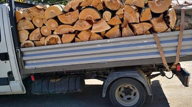 Lemne fără documente confiscate de poliţişti
