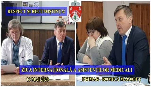 Primarul Comunei Ibănești Romică Magopeț - Respect și recunoștință eroilor în halate albe!
