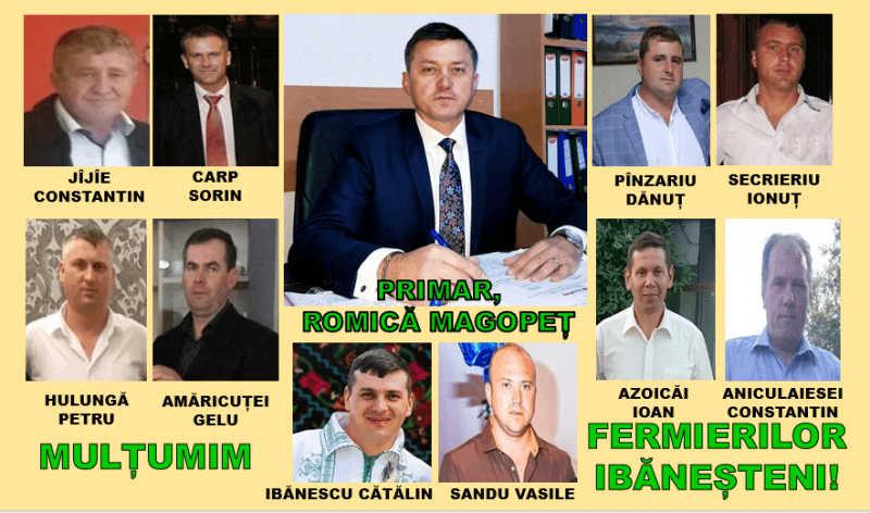 Romică Magopeț este recunoscător tuturor fermierilor din Ibanești pentru întreaga activitate desfășurată
