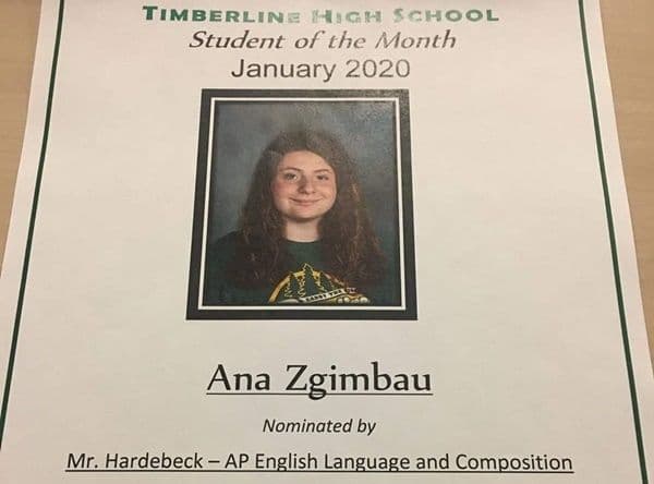 Colegiul Național „Grigore Ghica” Dorohoi - Ne mândrim cu ei! Anamaria-Teodora Zgîmbău a cucerit America!