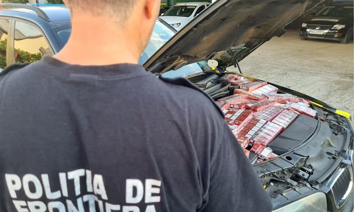 BMW blindat cu ţigări de contrabandă depistat în trafic - FOTO