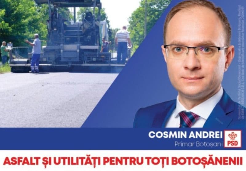 Cosmin Andrei: Am pregătit programul: „La periferie, la fel ca în centru”, asfaltare și racordare la utilități a zonelor de la marginea Botoșaniului