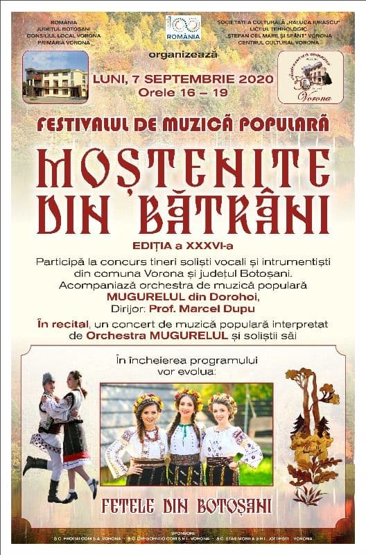 Orchestra „Mugurelul” va asigura acompaniamentul concurenților la Festivalul „Moștenite din bătrâni”, Vorona