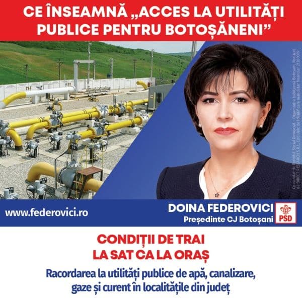 Doina Federovici: „La Consiliul Județean voi continua programele de asfaltări și extinderi de utilități publice inițiate de PSD pentru fiecare localit