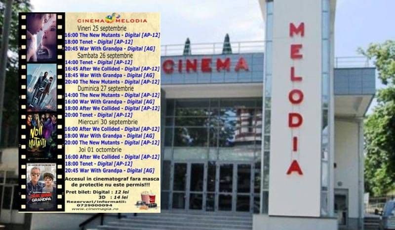 Vezi ce filme vor rula la Cinema „MELODIA” Dorohoi, în săptămâna 25 septembrie – 1 octombrie – FOTO