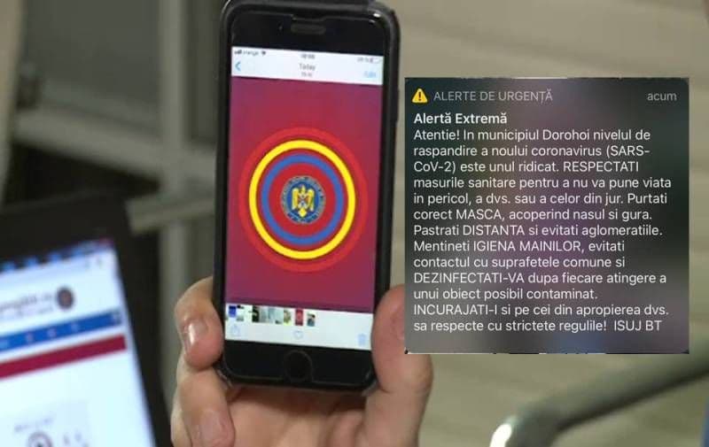 Dorohoienii, alertați prin Ro-Alert cu privire la riscul major de infectare cu COVID-19