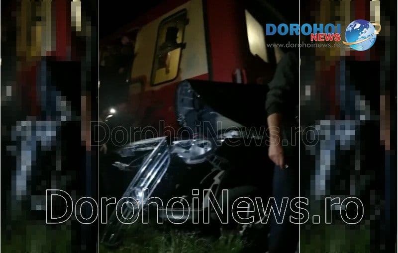 Accident feroviar! Mașină izbită în plin de trenul Dorohoi - Iași – VIDEO / FOTO