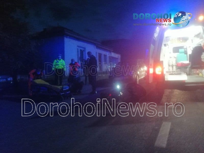 Tânăr din Dorohoi ajuns de urgență la spital după ce a căzut de pe bicicletă - FOTO