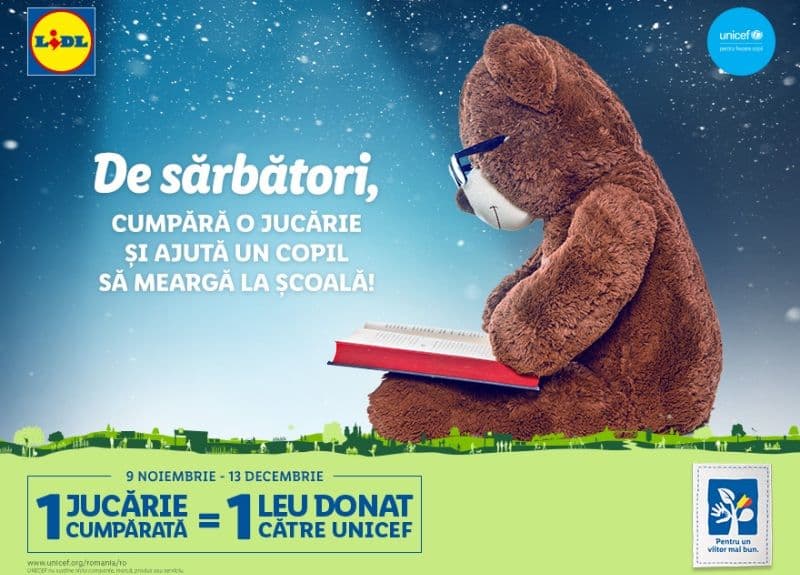 LIDL susține accesul la educație de calitate pentru copiii din medii vulnerabile, printr-o nouă campanie derulată împreună cu UNICEF
