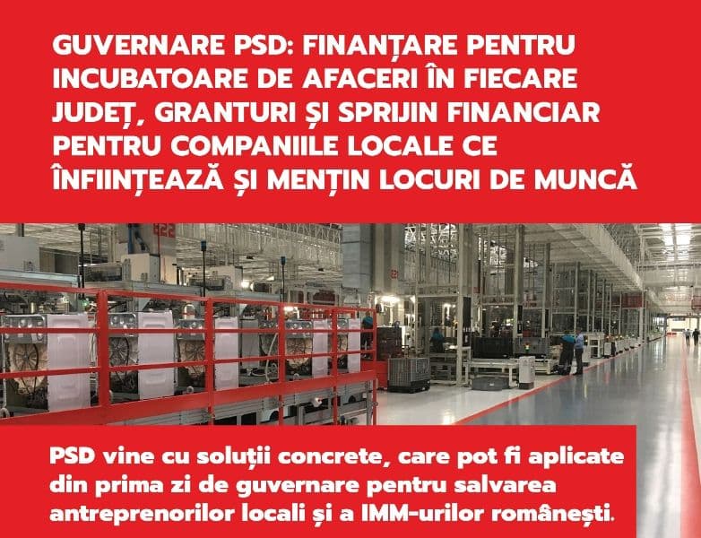 Costel Pătrăuceanu: „Finanțare pentru incubatoare de afaceri în fiecare județ, granturi și sprijin financiar pentru companiile locale ce înființează ș