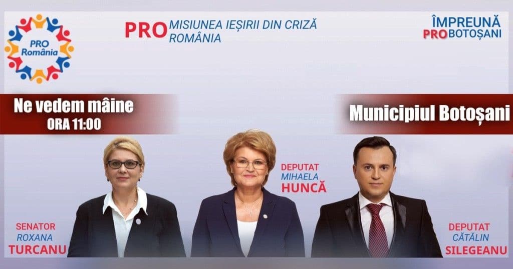 Cătălin Silegeanu: O nouă zi în care ne întâlnim cu botoșănenii dornici de a dialoga cu echipa PRORomania