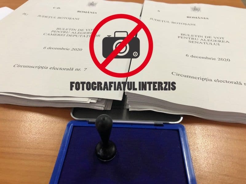 Botoșăneni sancționați de polițiști după ce au fotografiat buletinele de vot ștampilate