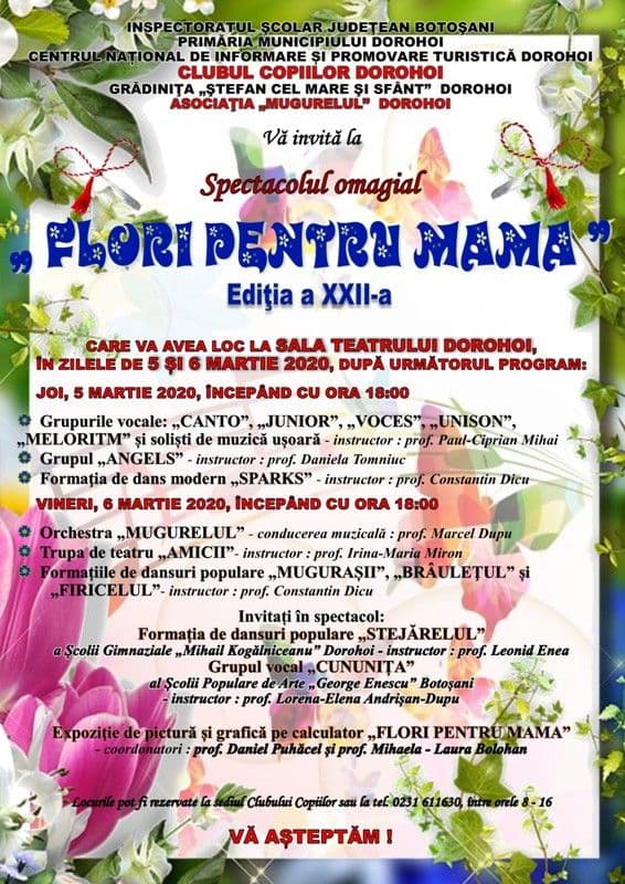 Afis Flori pentru mama 2020
