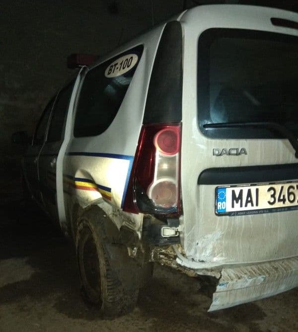 Accident masina politie