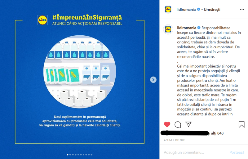 Campanie informare_Instagram Lidl_Masuri