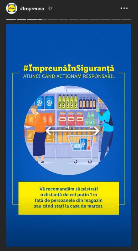 Campanie informare_Instagram Lidl stories_Masuri