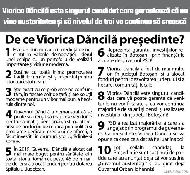 Macheta online 2 De ce Dancila presedinte