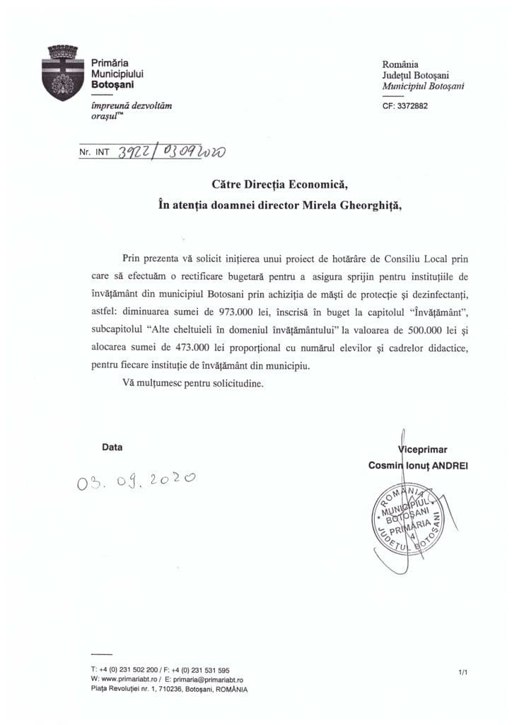 adresa alocare fonduri