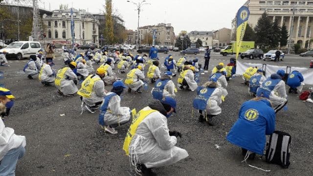 Membrii „Solidaritatea Sanitară” protestează în toată țara