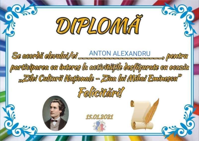 „Dor de Eminescu” la Școala Rădăuți-Prut - FOTO