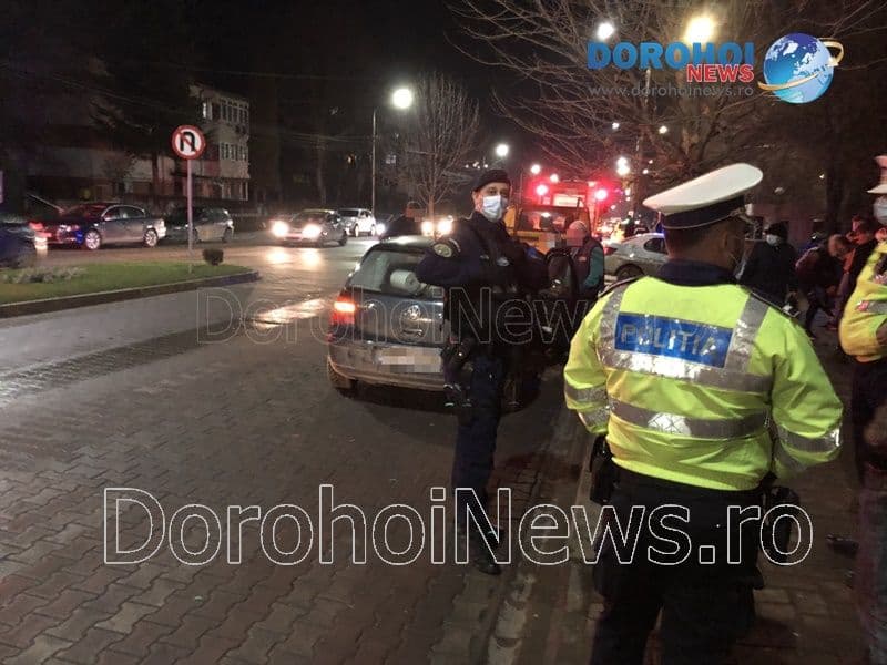 Autorități puse în alertă după o tamponare pe Bulevardul Victoriei din Dorohoi - FOTO