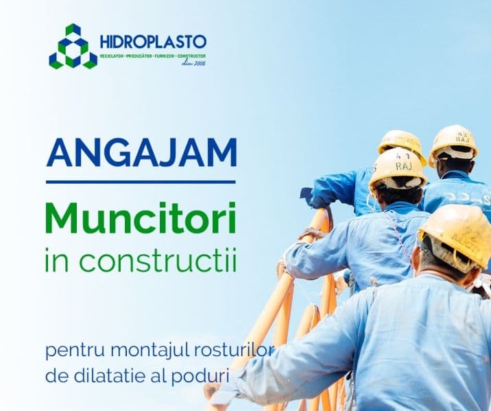 Hidroplasto angajează muncitori calificați în construcții pentru montajul rosturilor de dilatație la poduri - VIDEO