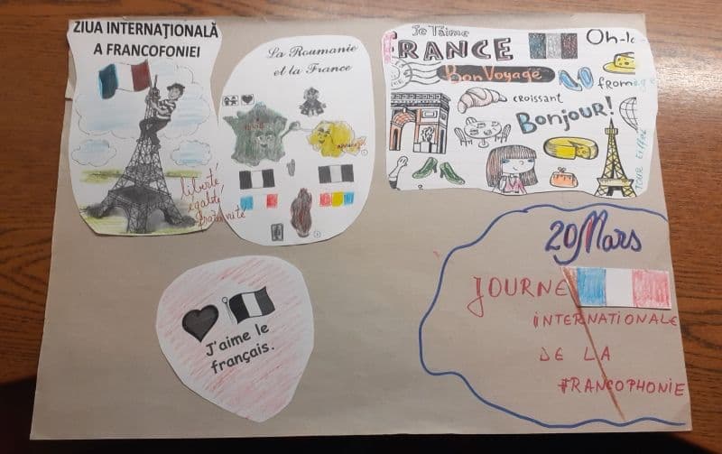 La Francophonie en vers et couleurs, proiect desfășurat la Școala Spiru Haret” Dorohoi - FOTO