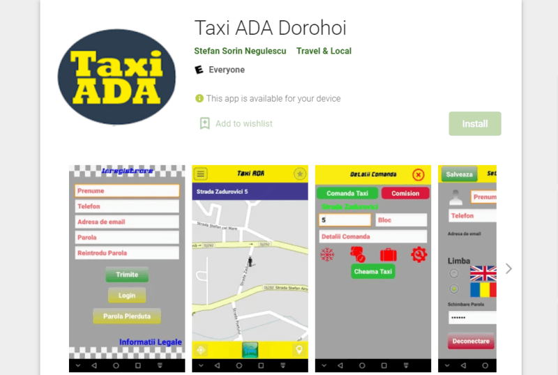 Taxi Ada Dorohoi - Totul pentru tine și timpul tău! Acum și pe aplicație mobilă