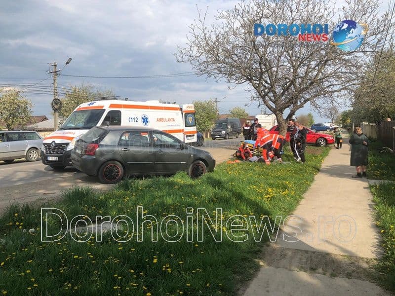 Accident pe DN Dorohoi – Botoșani! O tânără a fost acroșată de o mașină pe trecerea de pietoni - FOTO