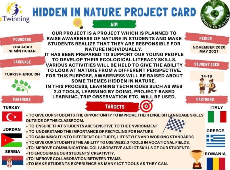 Elevi și profesori de la Colegiul Național „Grigore Ghica” Dorohoi implicați în proiectul eTwinning „HIDDEN IN NATURE ” - FOTO
