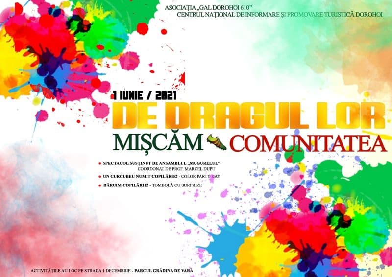 „De dragul lor Mișcăm comunitatea” Asociația GAL DOROHOI 610 mulțumește sponsorilor