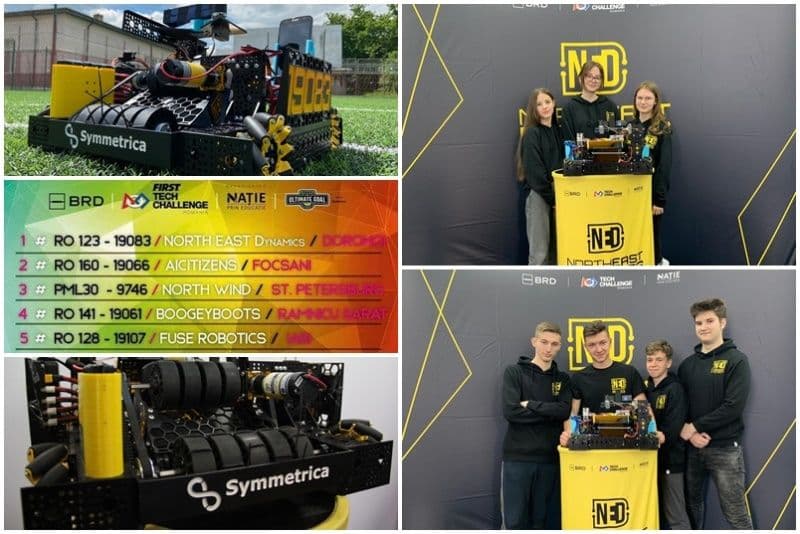 Echipa de robotică North East Dynamics Dorohoi din nou la înălțime – Record național la etapa regională